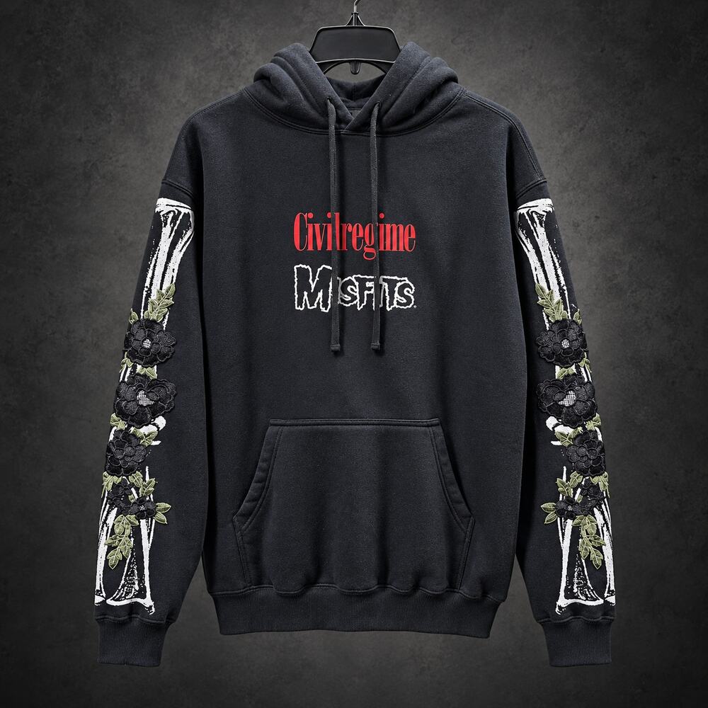 Civil Regime x Misfits Skull Graphic Hoodie — L-OS / Black (RH-076)